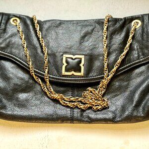 BCBGMaxAzria Black Leather Shoulder Bag